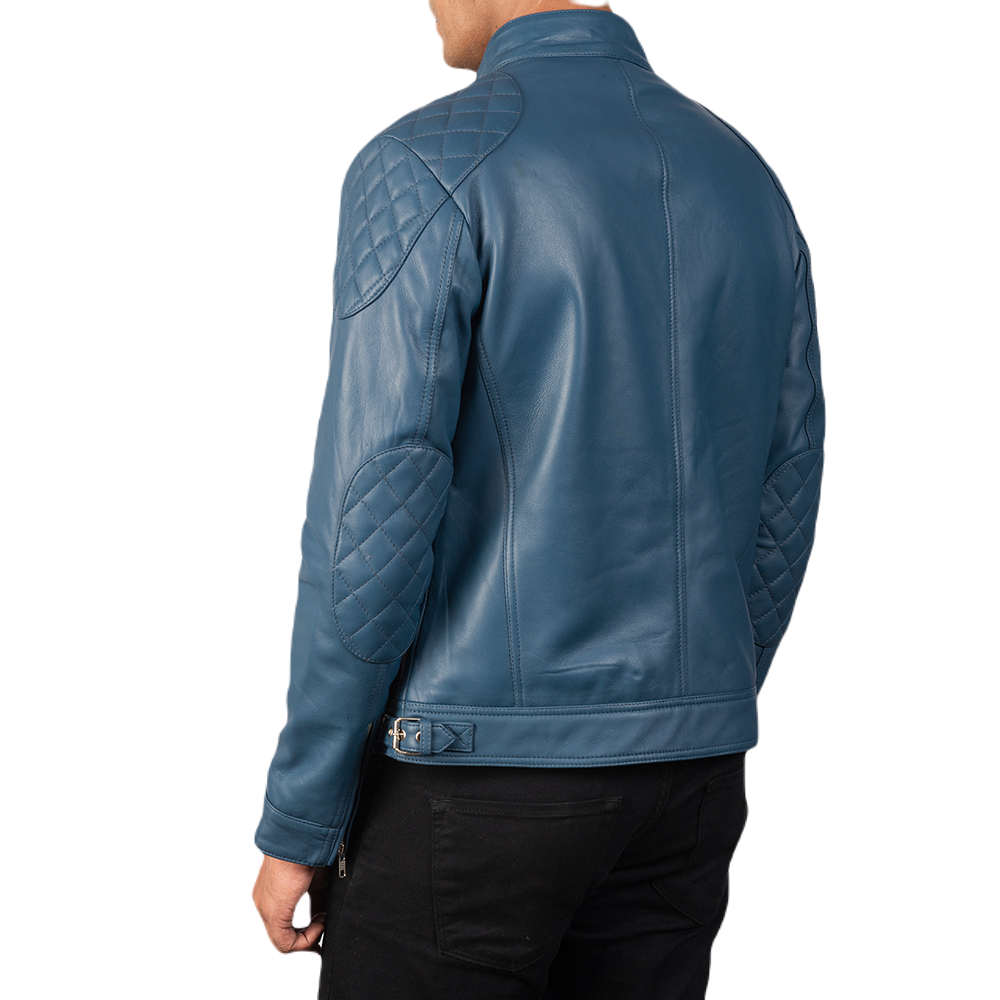 Blue Shelby Leather Jacket Spencer Leather