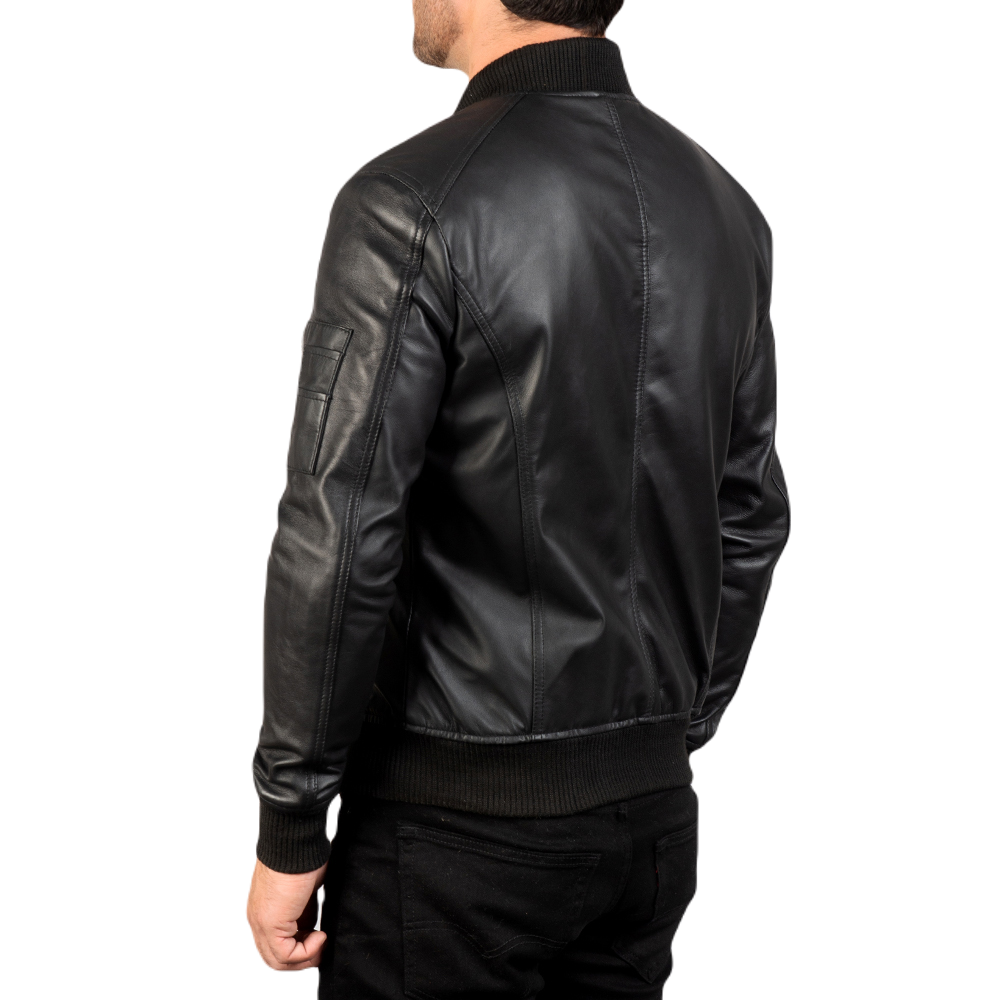 Stealth Black Leather Jacket Spencer Leather