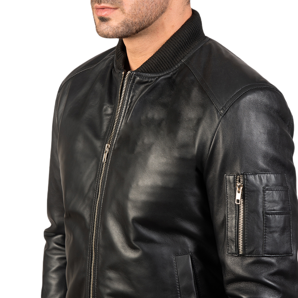 Stealth Black Leather Jacket Spencer Leather