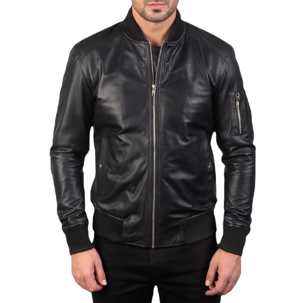 Stealth Black Leather Jacket Spencer Leather