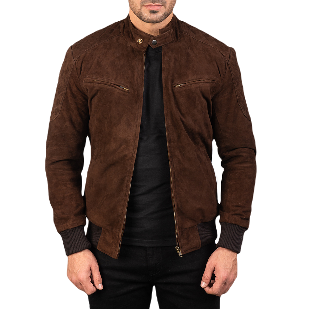 Navigator Brown Suede Leather Jacket Spencer Leather