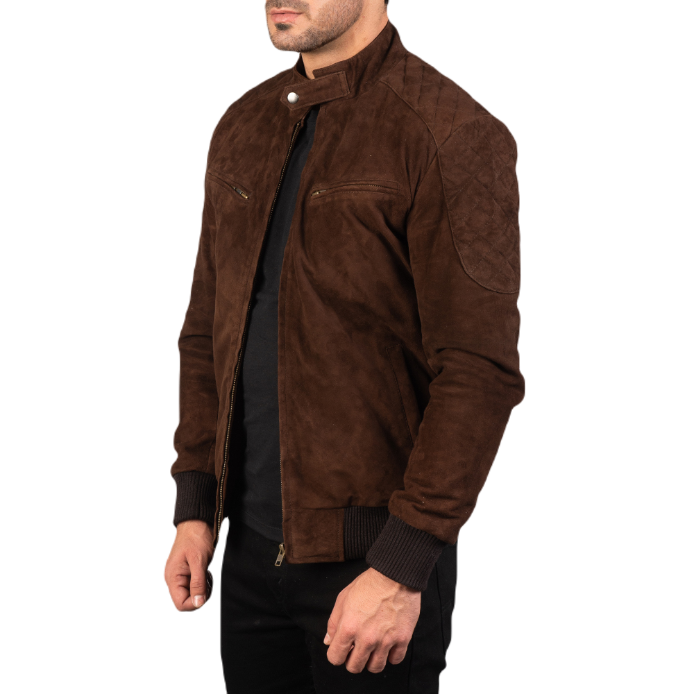 Navigator Brown Suede Leather Jacket Spencer Leather