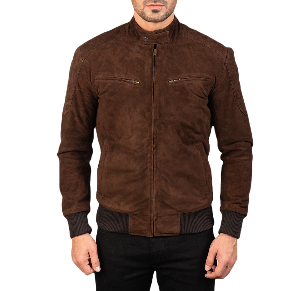 Navigator Brown Suede Leather Jacket Spencer Leather