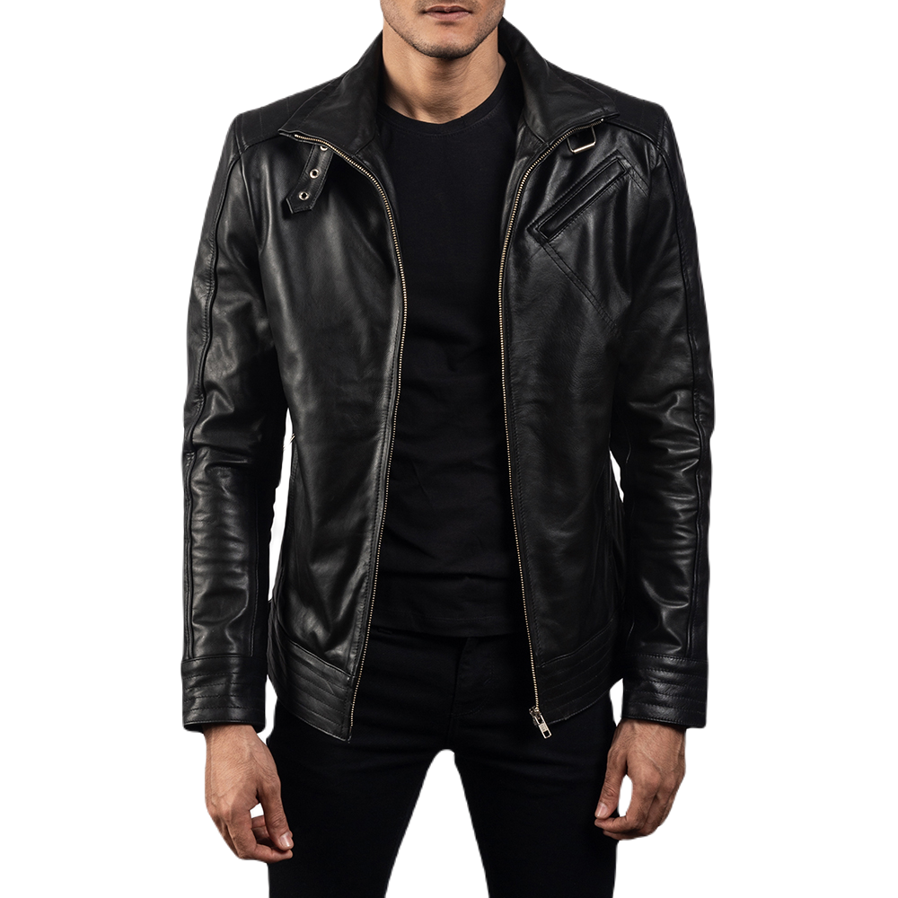 Rock Hard Black Leather Jacket Spencer Leather