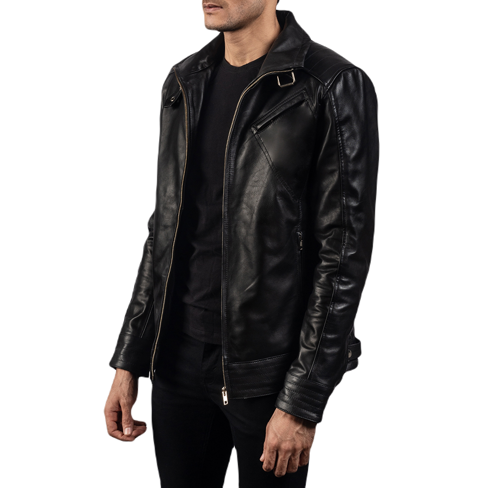 Rock Hard Black Leather Jacket Spencer Leather