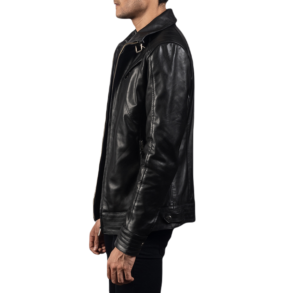 Rock Hard Black Leather Jacket Spencer Leather