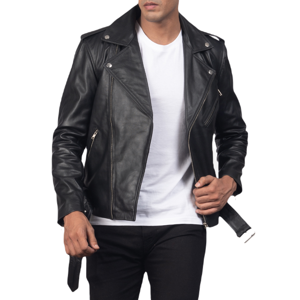 Black Storm Chaser Leather Jacket Spencer Leather