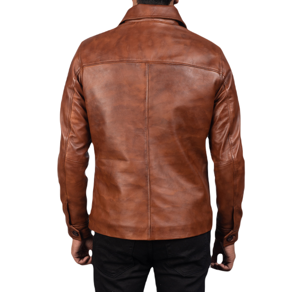 Brown Pioneer Jacket Spencer Leather