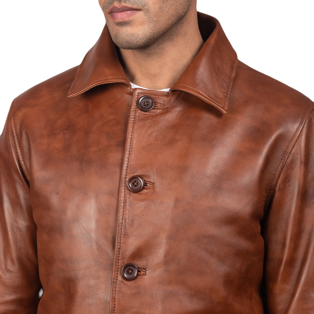 Brown Pioneer Jacket Spencer Leather